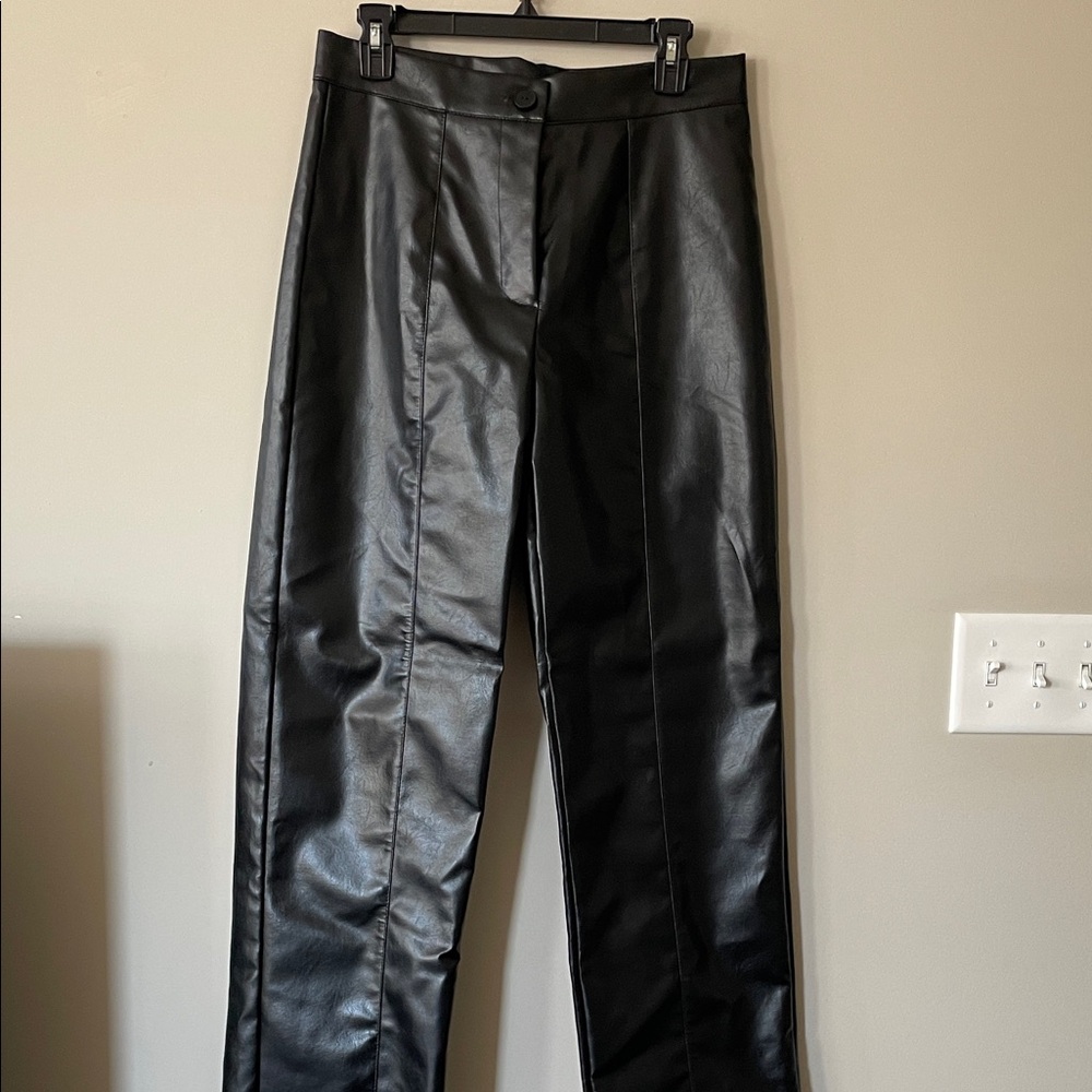 Elegant Black Straight Leg Women's Pants